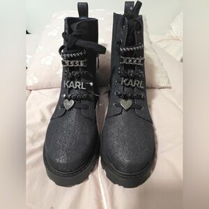 Karl Lagerfeld Black Ankle Boots for Women